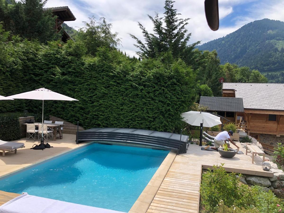 L'Ours Blanc Lodge Le Biot Bagian luar foto
