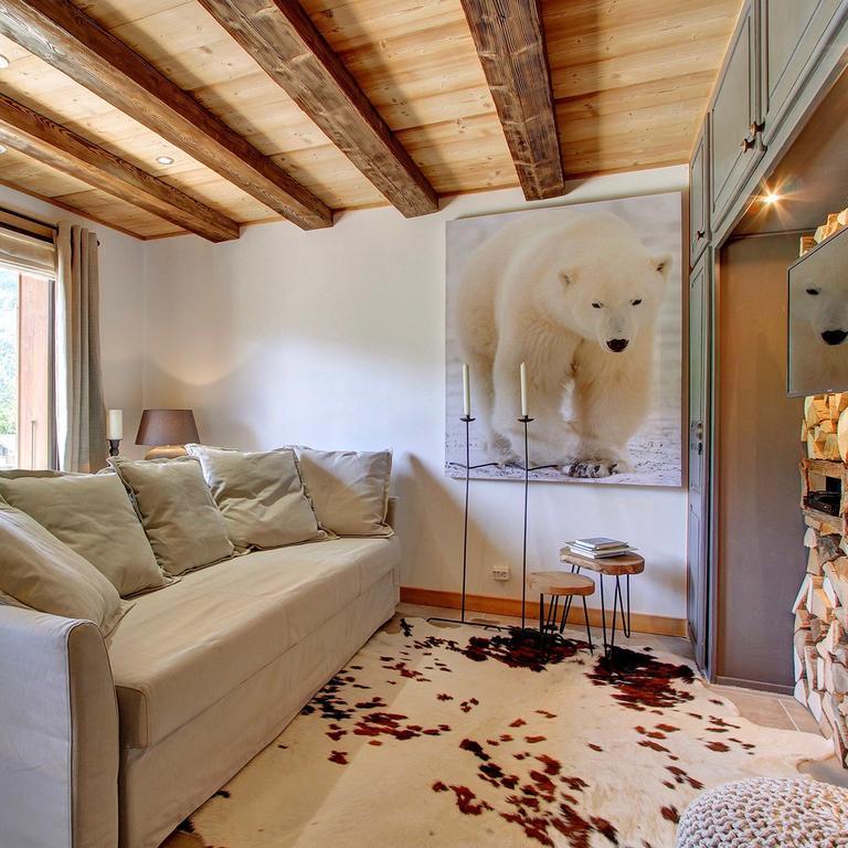 L'Ours Blanc Lodge Le Biot Bagian luar foto
